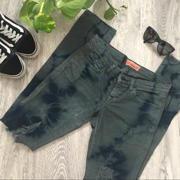 J Brand Boutique Slashed Berlin Distressed Skinny - Picture 1 of 8